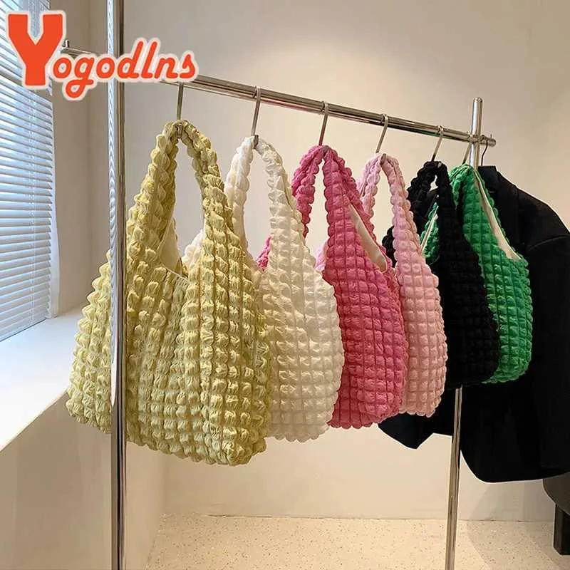 Ydlns Été Plissé Nuage Femelle Bonbon Couleur Grande Capacité Sac À Bandoulière Sacs À Main Shopping Filles Pochette Fourre-Tout_voghion.com