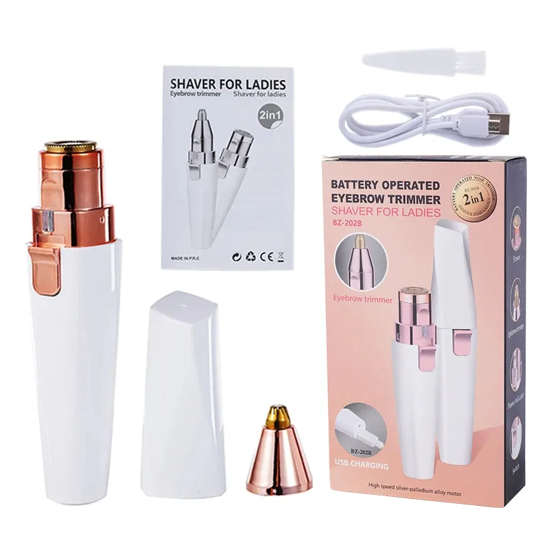 Depiladora estilo lápiz labial - Cejas y vello facial, USB-C_voghion.com