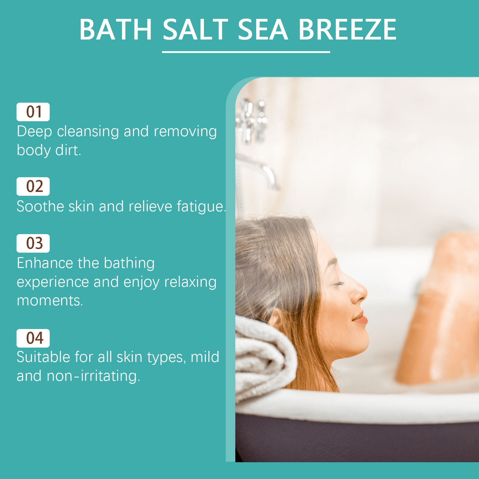 EELHOE Bath Sea Salt Gently Cleans Tender And Smooth Skin, Moisturizes Refreshing And Non-Sticky Skin Care Bath Sea Salt_voghion.com