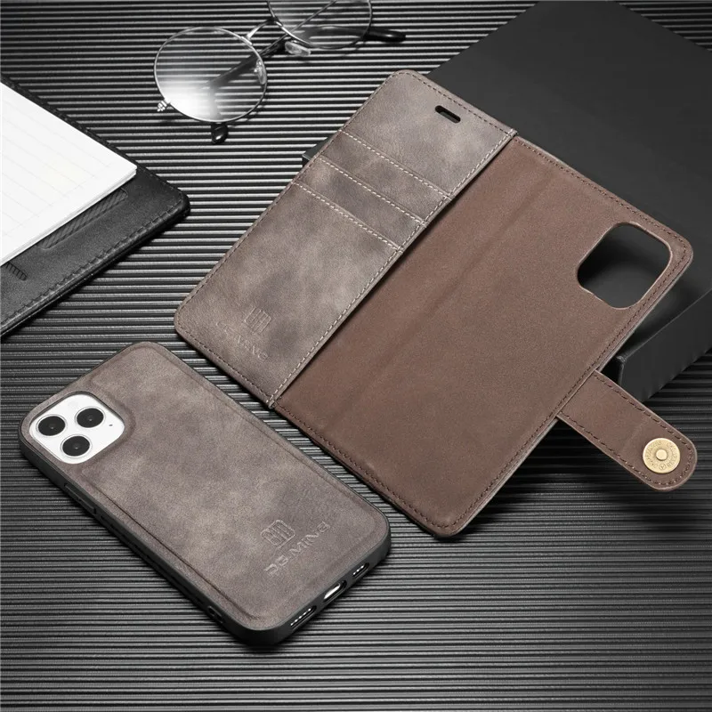 Detachable Magnetic Leather Phone Case for IPhone 15 12 13 11 14 Pro Max XS XR X SE 2022 8 7 Plus Wallet Card Holder_voghion.com