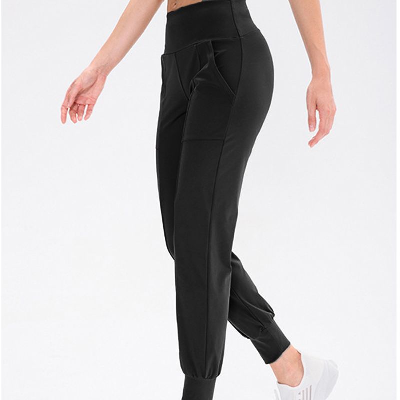 Jogginghose mit Taschen und Reißverschluss für Damen, Yogahose mit hoher Taille für das Trainingstraining_voghion.com