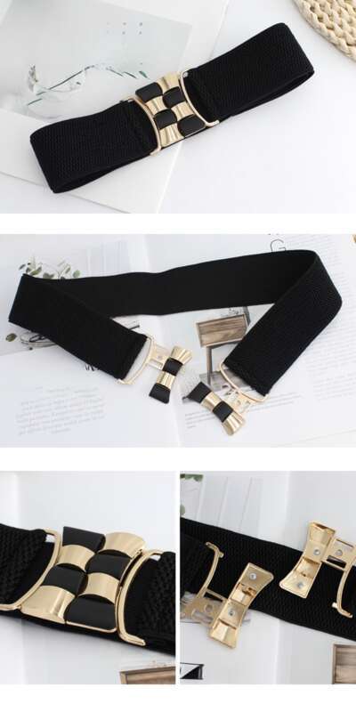 Decorative Bow, Hundred Knot, Waistband, Skirt, Women's Leaf Buckle, Elasticated Waistband, Slim, Elasticated_voghion.com