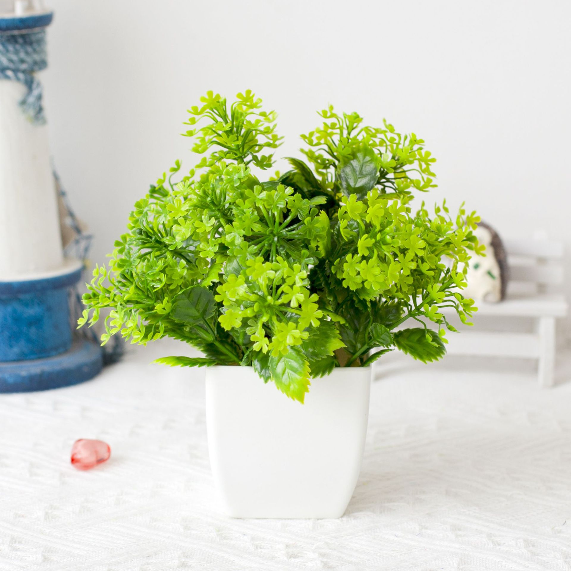 Vendita piante di simulazione piante piante verdi decorazione da interno ed esterno bonsai di plastica 19 maglie piccola erba colorata piccole piante in vaso_voghion.com