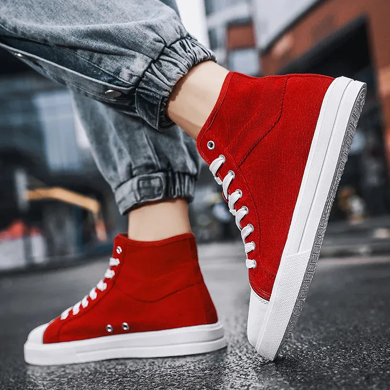 Sneakers Skateboarden Dames Heren Unisex Lichtgewicht Hoge Canvas Schoenen Koppels Wandelen Mannen Gig Maat 36-46_voghion.com