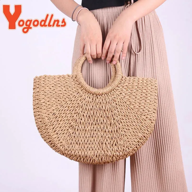 Ydlns Fashion MOON Straw Handbags Summer Beach Rattan Bag Handmade Vintage Woven Handbag For Women bolsa femme 240809_voghion.com