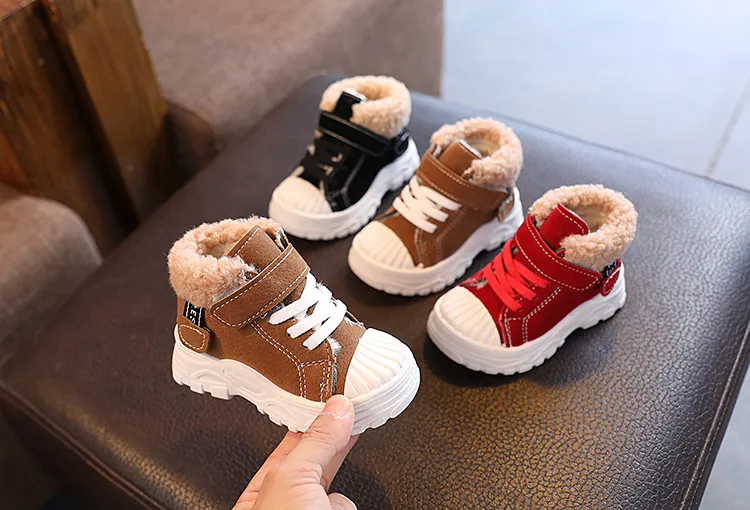 Kinder Warme Winter Neue Jungen Plus Verdicken Veet Schuhe Cutefeet Mädchen Wasserdichte Kurze Baby, Kleinkind Baumwolle Stiefel Größen_voghion.com