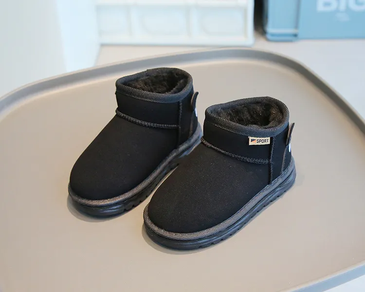 Fashion Children Casual Girls Boys Snow Warm Kids Boots Boy Winter Cashmere Cotton Shoes Sneakers_voghion.com