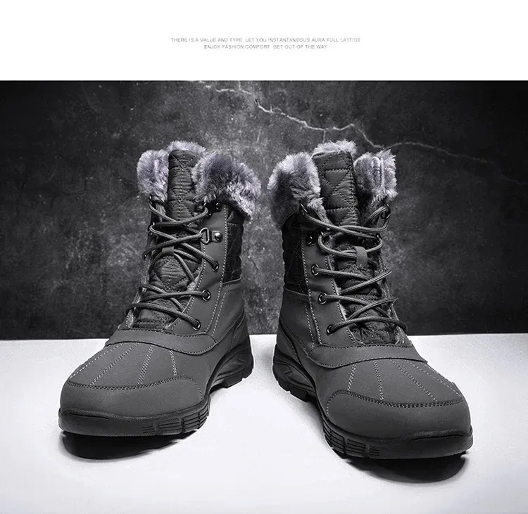 Heren High-end Snowboots Winter Mode Pluche Isolatie Antislip Waterdicht Slijtvast Katoenen Schoenen Buiten_voghion.com