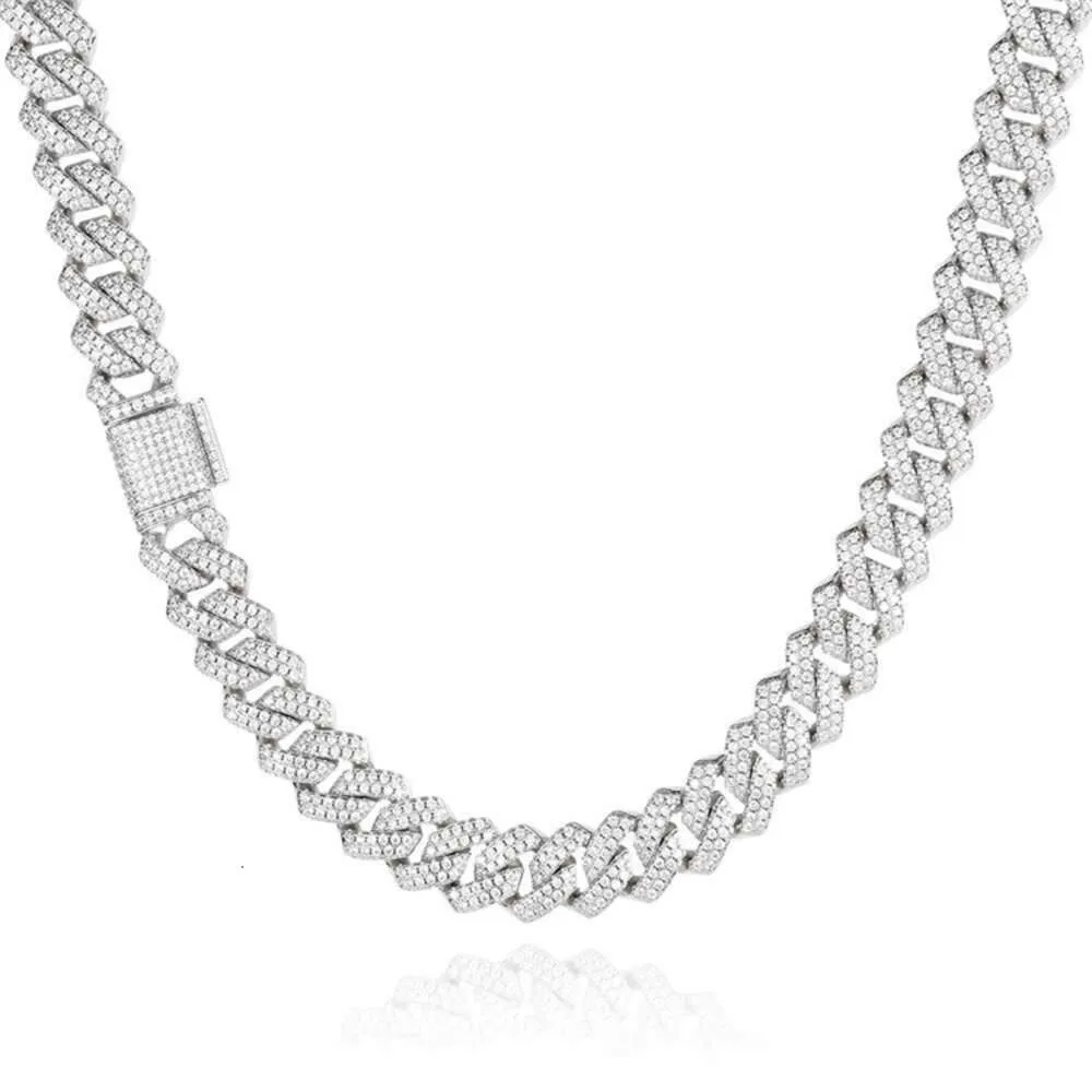 Man Plated Cuban Link Simple Hip Hop Jewelry Cubic Zirconia Ice Out Gold Chain Necklace_voghion.com