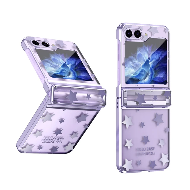 Galvaniserende sterpatroon telefoonhoes voor Samsung Galaxy Z Flip 6 5 4 3 Flip6 Flip5 Flip4 Flip3 beschermhoes_voghion.com