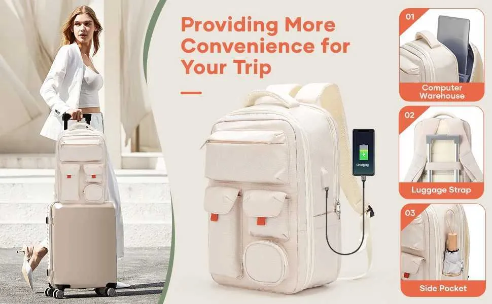 Travel Backpack Laptop Bag Business Weekender Daypack Men Women_voghion.com