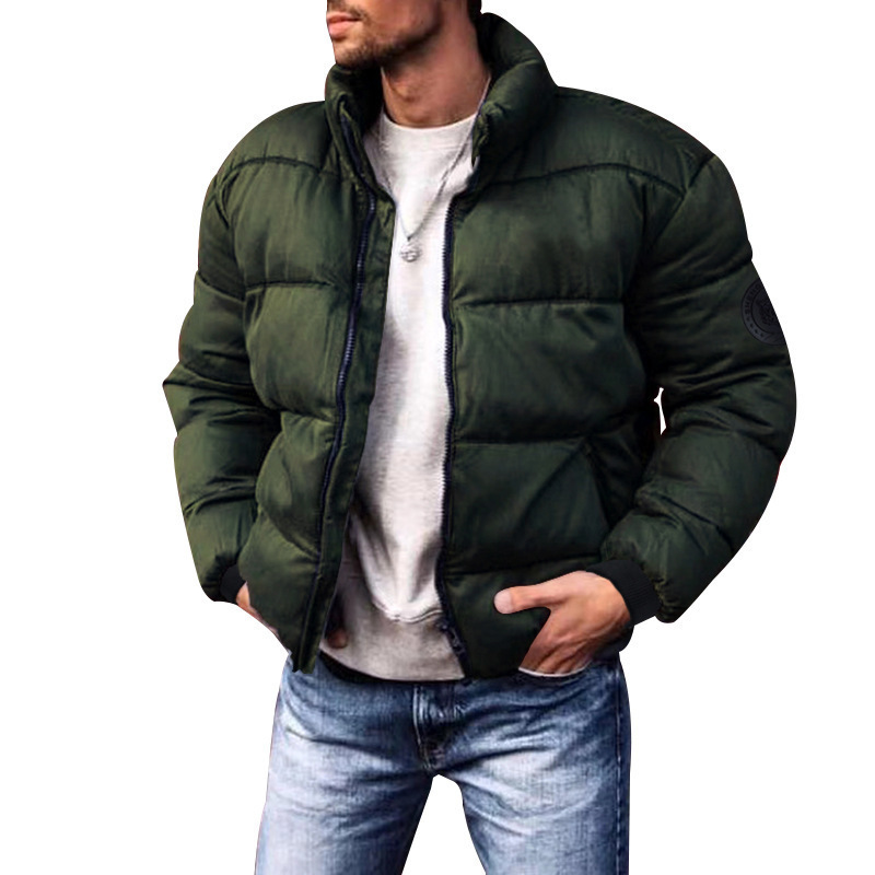 Men's Clothing new men's winter cotton padded jacket winter stand collar down cotton jacket thickened men's cotton padded jacket foreign trade goods_voghion.com