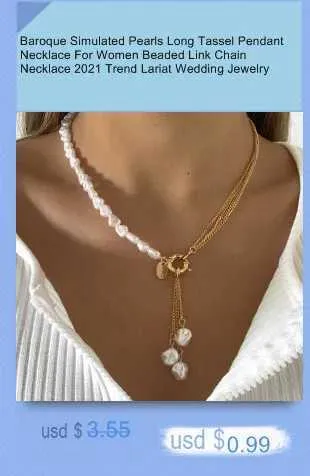 Colliers pendentifs nouvelle mode coréenne colorée mignonne perles de rocaille chaîne collier ras du cou pour femmes perles simulées baroques_voghion.com