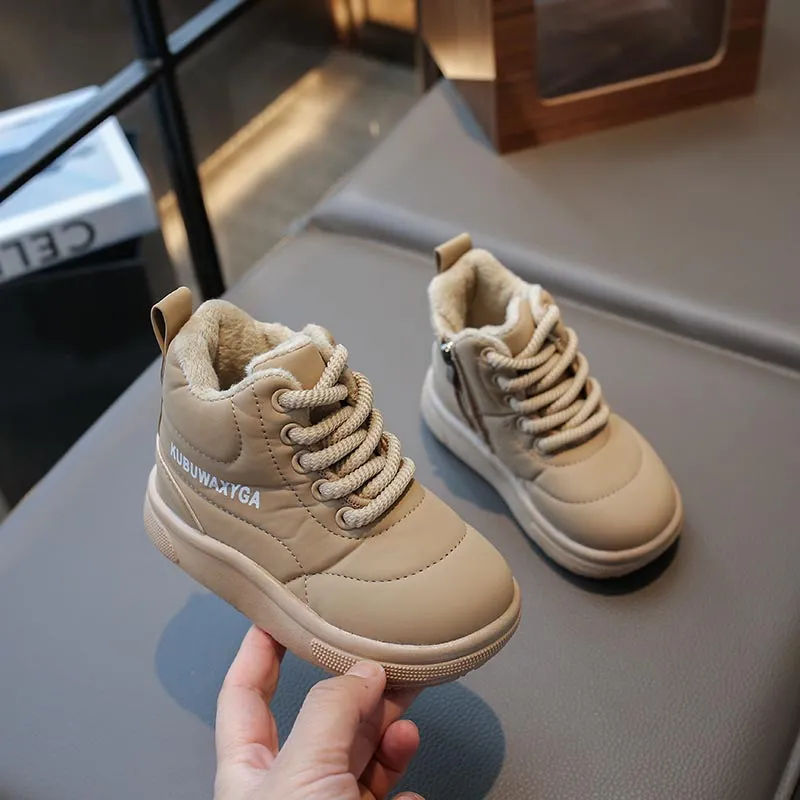 Fashion Children Snow Youth Warm Thick Bottom Girls Cotton Boots Toddler Winter Littlesprouts New Non-slip Boys Casual_voghion.com