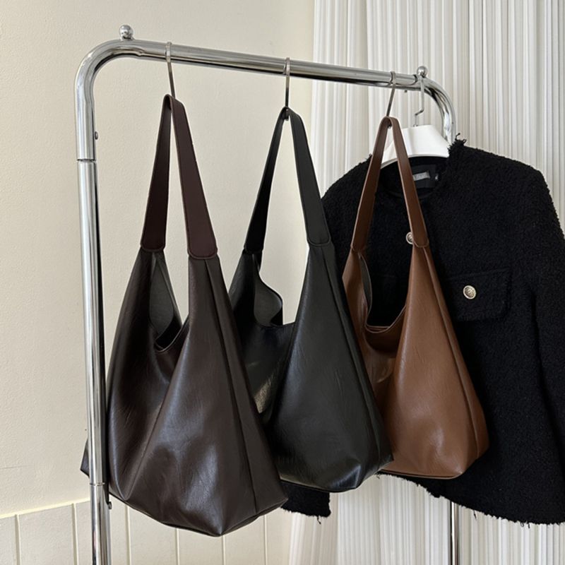 Weiche PU-Lederqualität Unterarmtasche Vintage Umhängetasche Pendler Grosse Handtasche Damen Vielseitige Tragetasche_voghion.com
