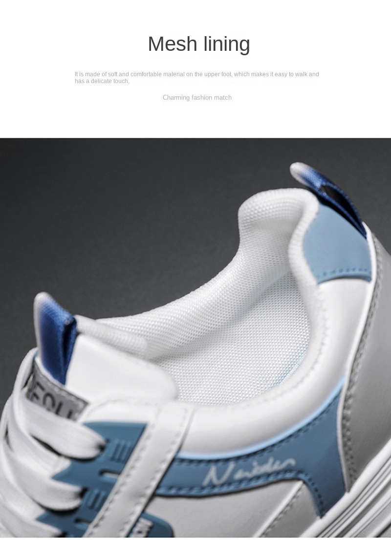 Men's Casual Walking Sneakers Breathable Lace-up Platform Shoes_voghion.com