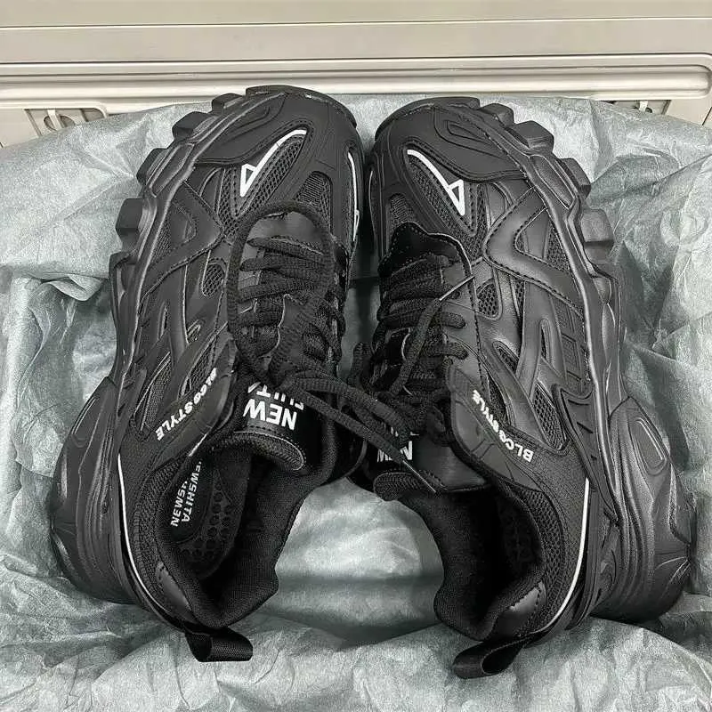 Size 41 42 Womens Casual Sports Men Stylish Brand Design Ladies Chunky Sneakers Thick Sole Tennis Shoes 43 44 Big_voghion.com