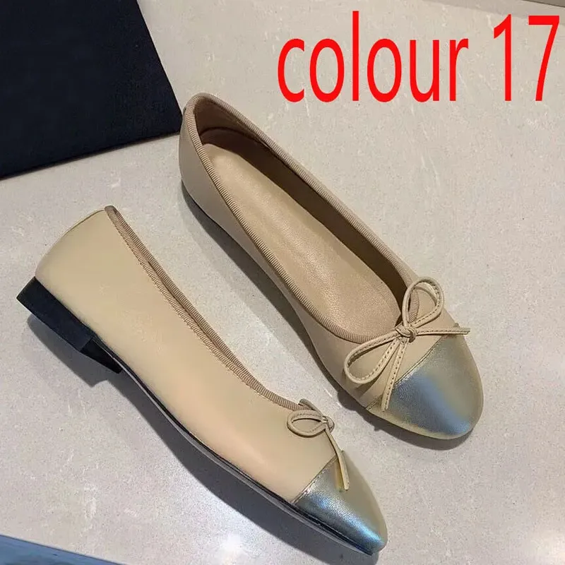 Kleid Damen Designer Ballettschuhe Damen Schuhe Frühling Herbst Neue Bogen Mode Flache Bootsschuh Dame Leder Lazy Dance_voghion.com
