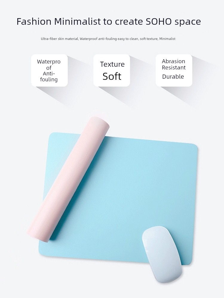 Unbeatable Quality E-Sports Accessible Leather Pure Color Notebook Mouse Pad