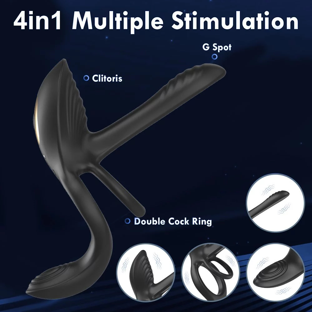 Vibratore ad anello con 3 motori e telecomando, giocattoli per adulti, stimolatore sessuale maschile e femminile C_voghion.com