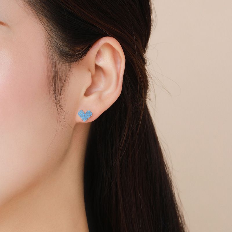 Sterling Silver Zircon Drop Stud Earrings For Women Wedding Gifts_voghion.com