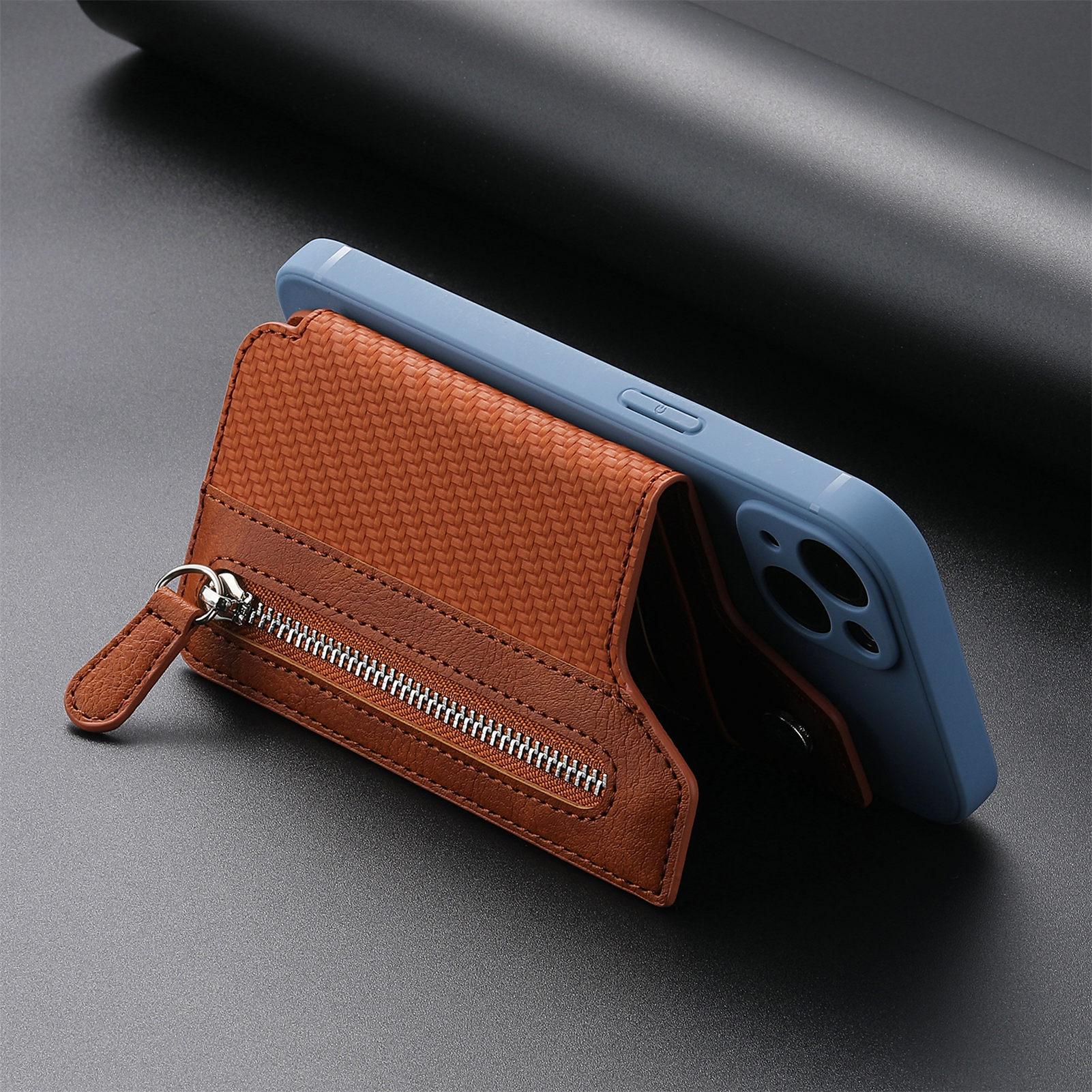 Mobile Phone Card Bag, Card Sleeve, Left And Right Flap, Multi-insert Card Holder, Mobile Phone Bag, Creative Personality, Back Sticker Card Bag_voghion.com