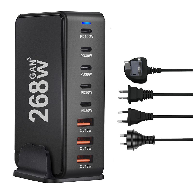 Încărcător de birou multifuncțional de mare putere, 240W GaN Multiport 268WPD, nou_voghion.com