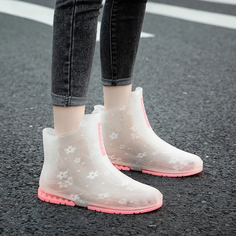 Stivali da pioggia donna impermeabili antiscivolo alla moda_voghion.com