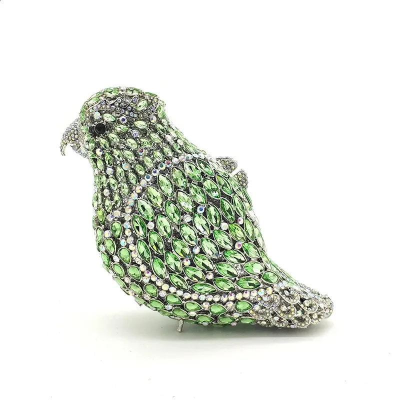 Ladies handbag Bridal wedding women evening party bag dias bird parrot clutches elegant crystal purse 240731_voghion.com