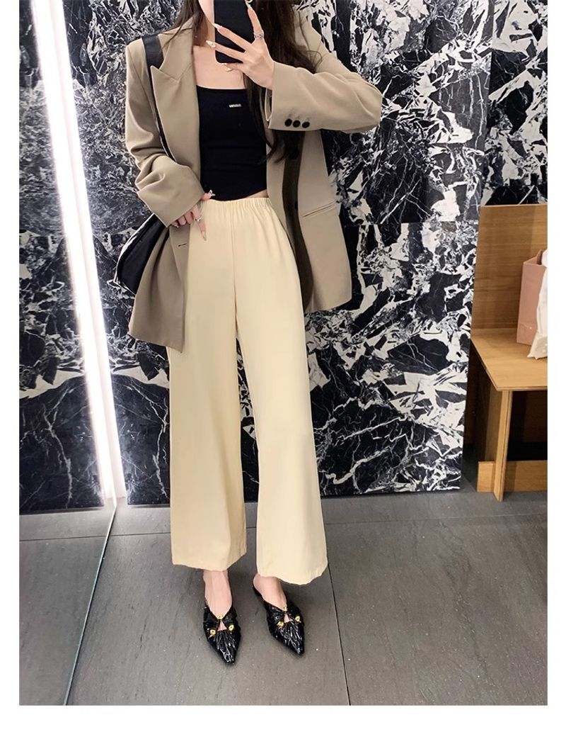 Grape Mom's Same Style Spring New Triangle Buckle Hollow Pointed Pleated Baotou Muller Half Slippers Women's Genuine_voghion.com