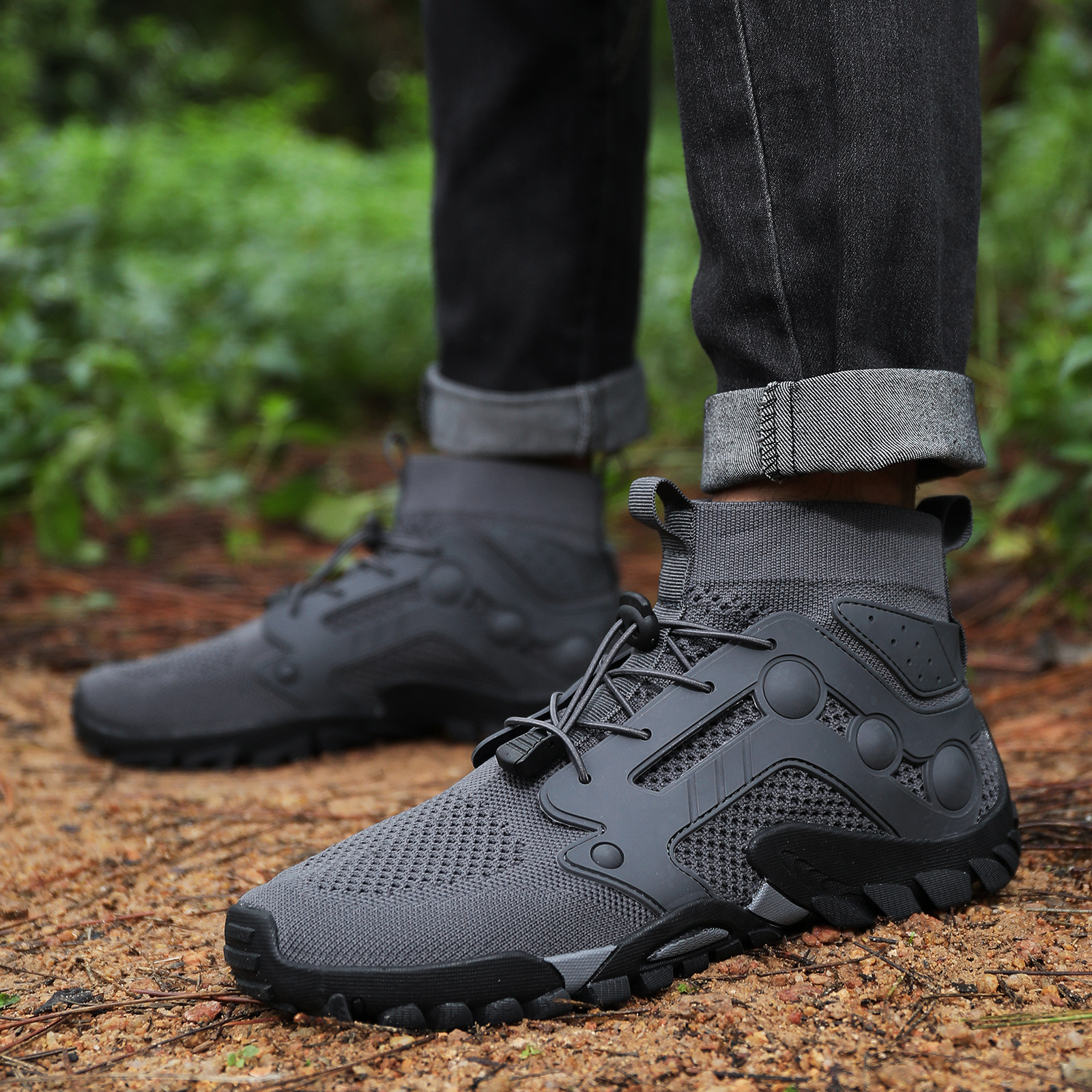 Outdoor and Women's Creek Tracing Men's Lightweight Non slip Mountaineering Hiking Shoes  Breathable Quick Drying_voghion.com