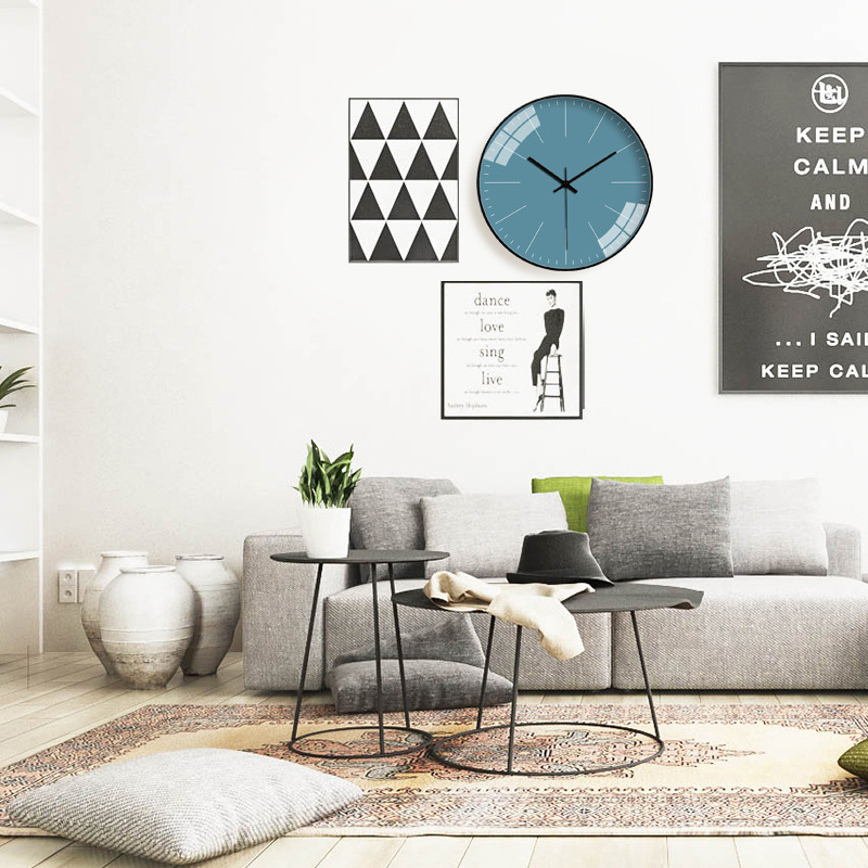 [12 pollici 30 cm] soggiorno camera da letto moderno semplice creativo moda colore solido orologio al quarzo muto orologio da parete_voghion.com