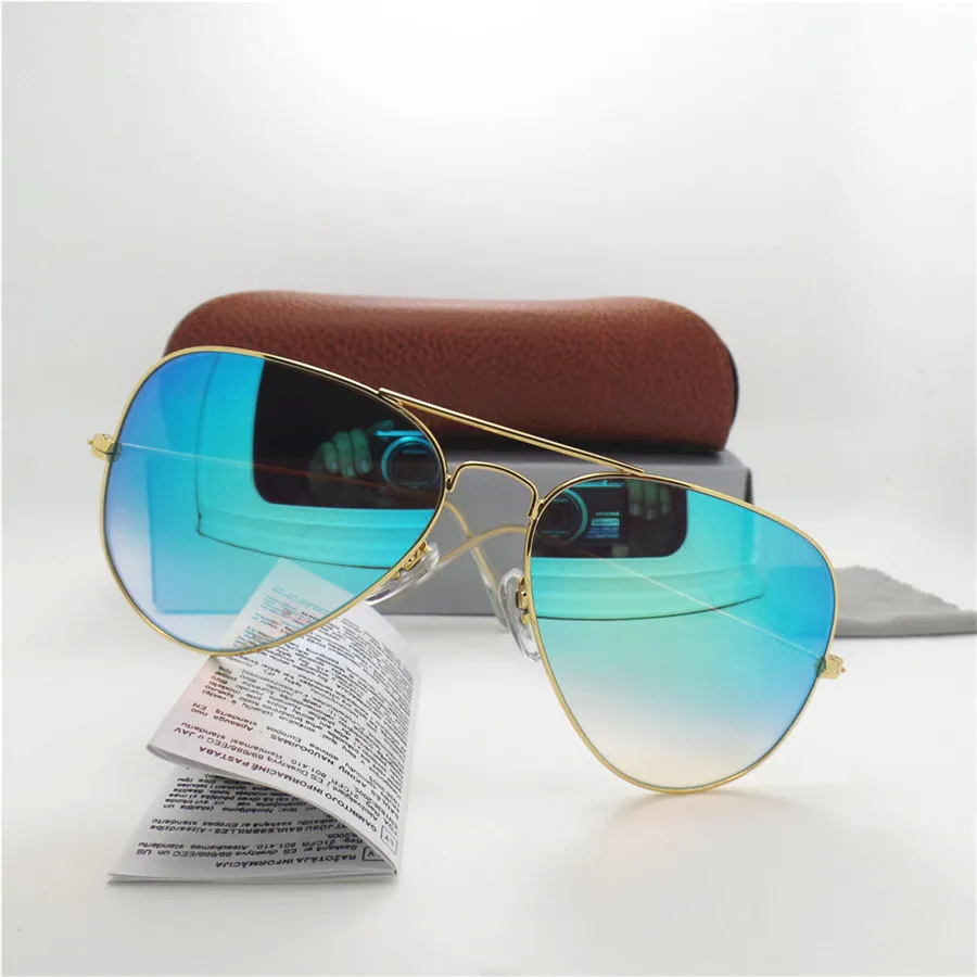 Hochwertige Glaslinse Mode Männer und Frauen Gradient Sonnenbrille UV400 Markendesigner Vintage Sport Sonnenbrille_voghion.com