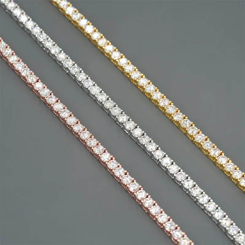 vente en gros moi femmes glace plaqué or S sterlig argent teis hiphop ecklace bijoux vvs diamod mossaite moissaite_voghion.com