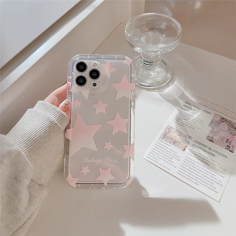 OPPO Reno 11 10 F11 Pro Plus 8t 7z 7 8 6z 5 4 Lite A57 A77 A16K A93 A94 A17 A17K A15 A15S A16 A5S A3S A74 A76 A96 A78 Ästhetische rosa Stern Soft Case_voghion.com