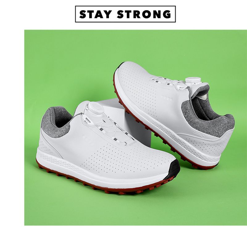 Chaussures professionnelles pour hommes Nouvelles baskets d'entraînement de golf sans crampons à boucle pivotante Taille L_voghion.com