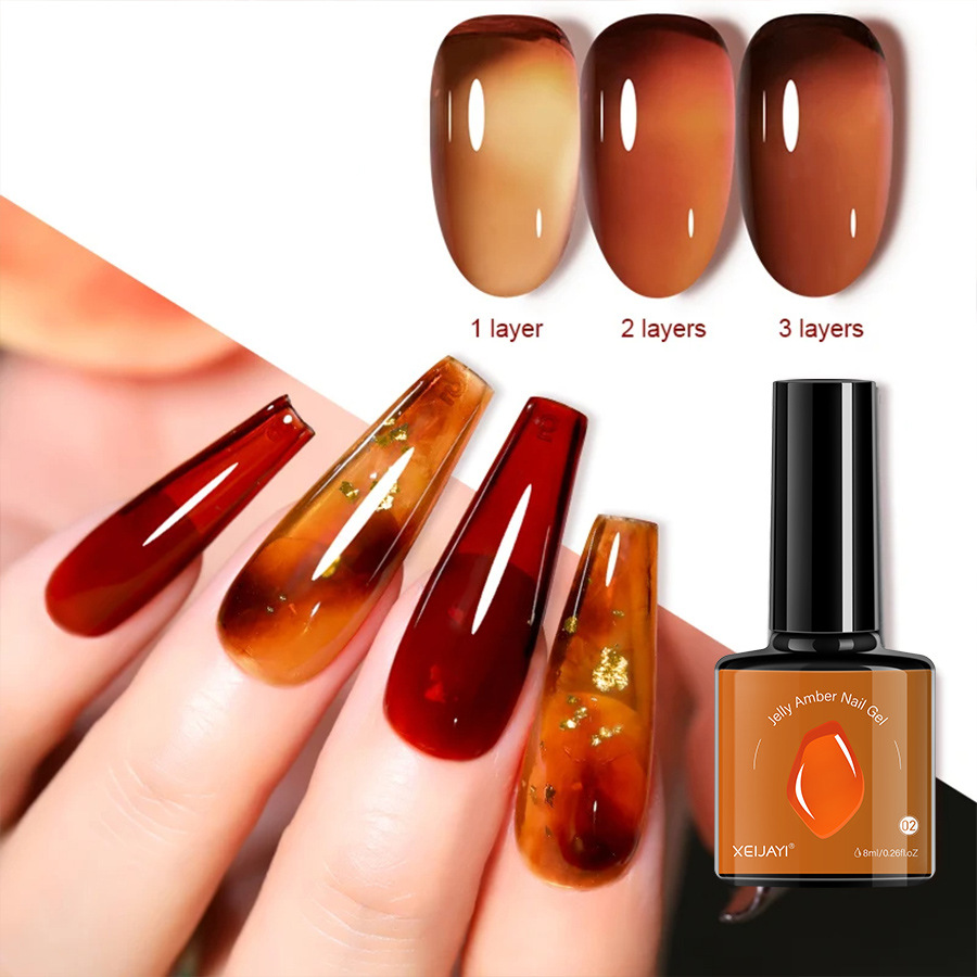 Nails Art & Tools Populär färg Internetkändis ny bärnstensfärgad nagellacksuppsättning nagellack nagellack lämplig_voghion.com