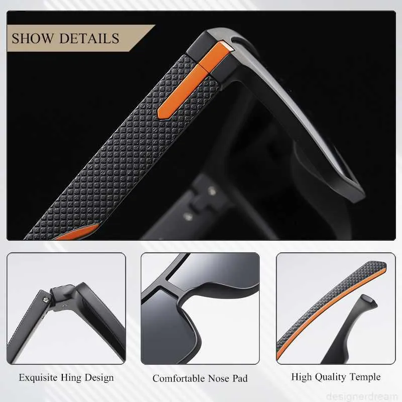 Designer designer Fashion Polarized costa occhiali da sole da uomo Occhiali da sole da uomo Square Oversize Anti Glare Driver Mirror_voghion.com