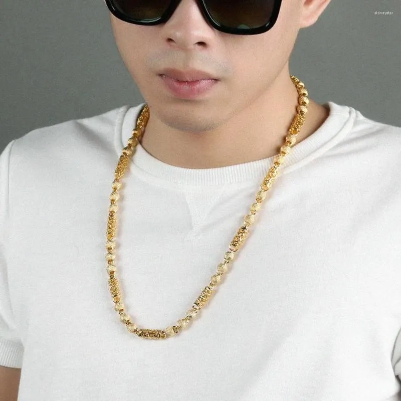 Chains Coarse Domineering Men Necklace Yellow Gold Filled Hip Hop Fashion Mens Chain Jewelry_voghion.com