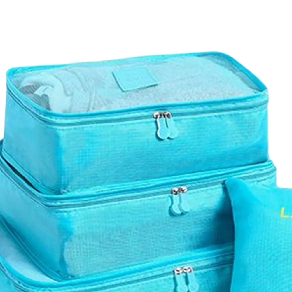 6pcs/set Travel Cases Thickening Lage Storage Bag Waterproof Foldable Space Saving For Family Vacation Skiing Camping_voghion.com