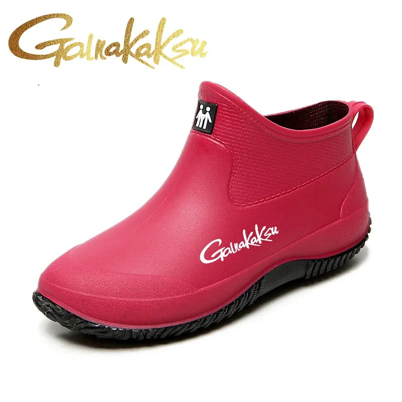 Bottes de pluie antidérapantes pour hommes, chaussures de randonnée en plein air, imperméables, tendance été hiver, pêche, Plus Veet, 35-45 240612_voghion.com