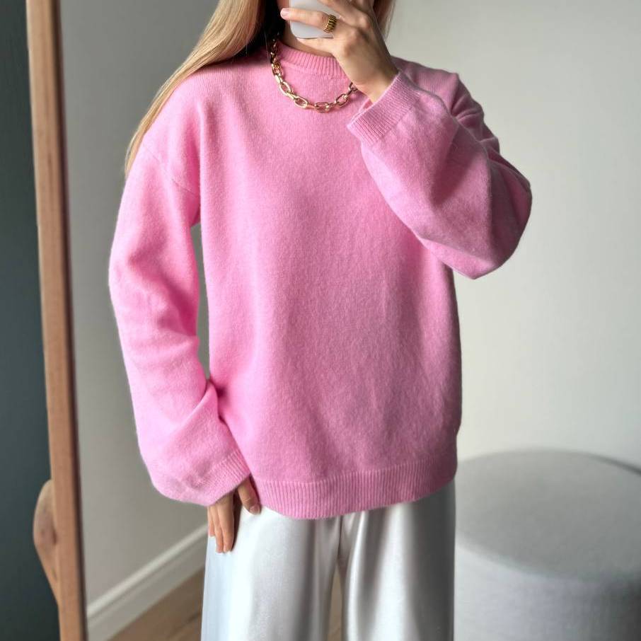 Pull oversize femme tricot doux pull ample style streetwear_voghion.com