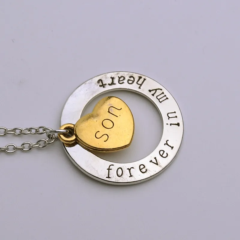 Forever in My Heart Pendant Necklaces Letter Family Member Grandpa Uncle Aunt Mom Dad for Women Fashion Jewelry 2572_voghion.com