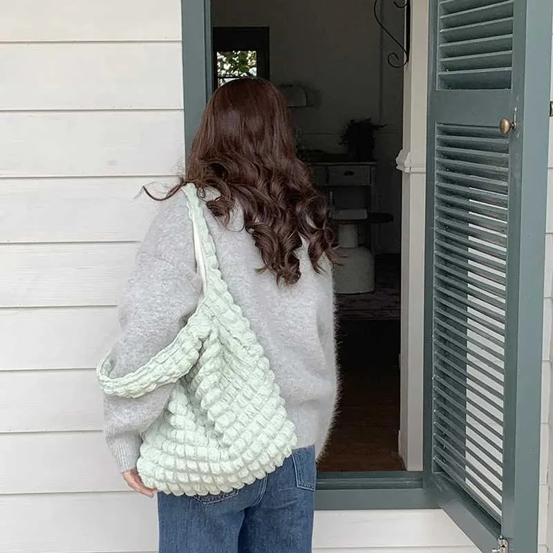 Ydlns Été Plissé Nuage Femelle Bonbon Couleur Grande Capacité Sac À Bandoulière Sacs À Main Shopping Filles Pochette Fourre-Tout_voghion.com