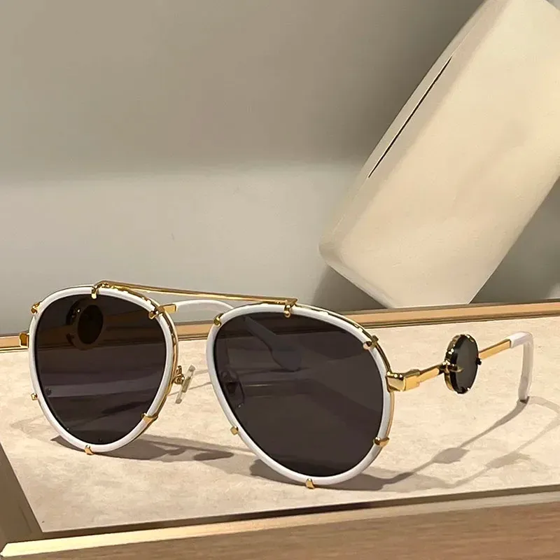 2024 New Sunglasses Men Women European Stylish High Quality Pilot Titanium Alloy Frame Eyewear UV400 Verve Business_voghion.com