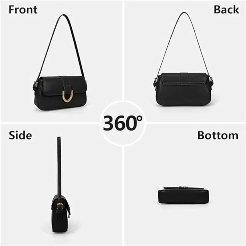 Frauen Messenger Mode Lackleder Schulter Retro Achselklappe Crossbody SG Tasche Mädchen Stilvolle PurseC241216_voghion.com