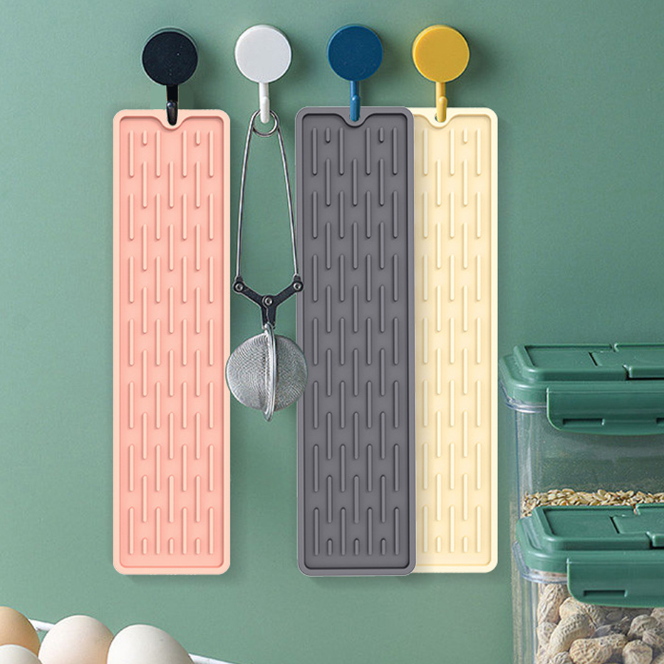 Tappetino per rubinetto in silicone, protezione antigoccia, tappetino raccogli-acqua per rubinetto, tappetino per scarico lavello, impermeabile, pulizia, isolamento termico, cucina, ga_voghion.com