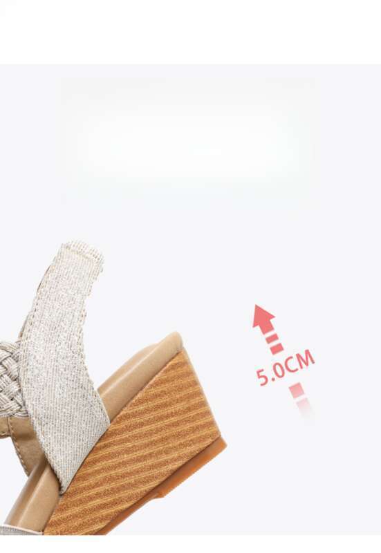 Sandali Tacco Estate Punta Aperta Comode Moda Scarpe Donna Intrecciate_voghion.com