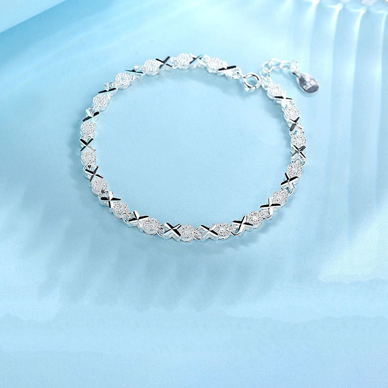 Love Style New Plating To Heart Matching Women's Simple And Personalized Creative XO Bracelet_voghion.com