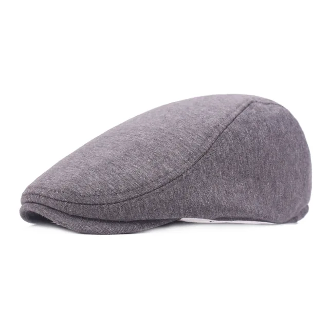 New Arrivals Soft Woolen Caps Men Casual Berets Adjustable Size Flat Cap Outdoor Windproof Hat Women Cotton Black Gray Beret Hats_voghion.com